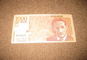 Nota da Colômbia "1000 Pesos" UNC