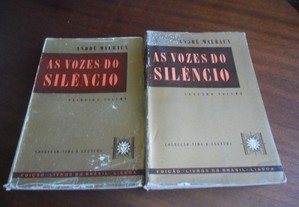"As Vozes do Silêncio" Volumes I e II de André Malraux - 1ª Edição de 1988