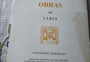 "Obras" 1983 Luís da Silva Ribeiro Vol III - Açore