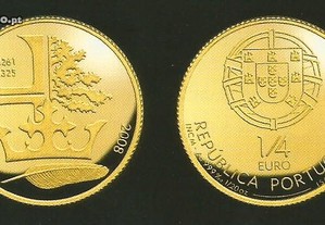 Espadim - Moeda de 1/4 de euro de 2008 - Ouro