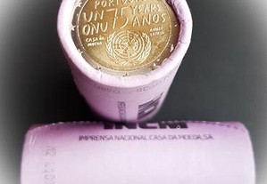 Portugal - 2 euros Rolos de moedas 75 Anos da ONU - AM