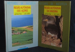 Livros Roteiros da Natureza Madeira Açores António Pena José Cabral