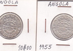 Moedas de 10$00 de Angola