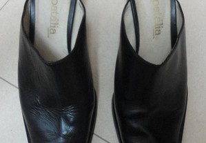 Sapatos de senhora em pele preto Sapatália