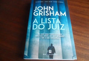 "A Lista do Juiz" de John Grisham - 1ª Edição de 2022