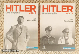 Livros "Hitler: uma biografia" de Ian Kershaw, volumes 4 e 5 novos