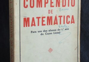 Livro Compêndio de Matemática 1ª Ano Álvaro Sequeira Ribeiro