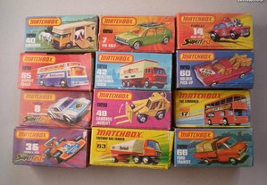 Miniaturas Matchbox antigas carros caixa original