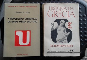 Obras de Robert S.Lopez e M.Rostovtzeff