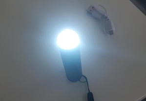 Potente Mini Lanterna de Mão LED USB Bateria Embutida Recarregável Nova