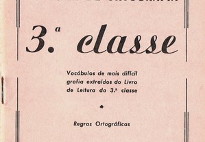 Auxiliar de ortografia 3ª classe anos 50/60