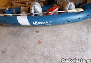 Barco de 2 lugares novo com colete bomba pagaias e direção