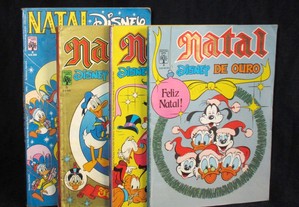 Livros BD Natal Disney de Ouro Abril Anos 80