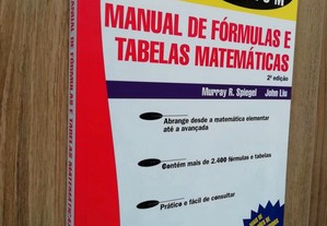 Manual de Fórmulas e Tabelas Matemáticas