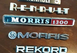 Simbolos antigos Renault, Morris, Rekord, originai