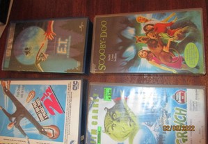 4 VHS - ET, Scooby Doo, Grinch, Aonde é que para a policia parte 2 1/2
