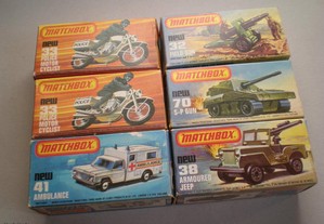 Miniaturas Matchbox antigas carros na caixa anos70