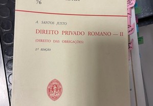 livro direito privado romano II santos justo coimbra editora