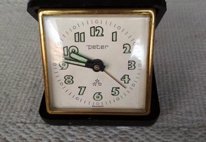 Antigo relógio despertador de viagem Peter - coleção