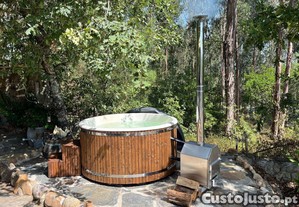 banheiras de hidromassagem com jacuzzi e hidromassagem. com forno externo. Saunas m�veis