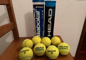 Conjunto de 8 bolas de ténis
