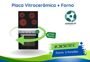Pack Encastre Placa Vitrocerâmica+ Forno Jocel
