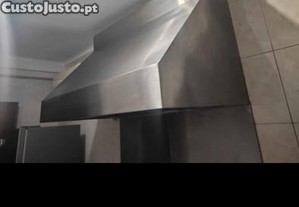 Bancada Profissional em Inox com Lava-Loi�a e Exaustor   Ideal para Cozinha Industrial