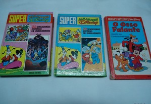 Livros Super Disney Almanaque e Mickey DetectiveOalt Disney