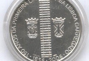 Espadim - Moeda de 8 euro de 2006 - 150 anos Linha Férrea