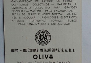 Calendario de bolso, Oliva 1982