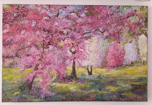 Primavera Pintura a óleo sobre tela 90 x 60cm.pontilhismo