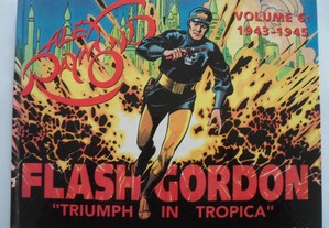 FLASH GORDON 6 Triumph in Tropica BD banda desenhada Alex Raymond capa dura Kitchen Sink