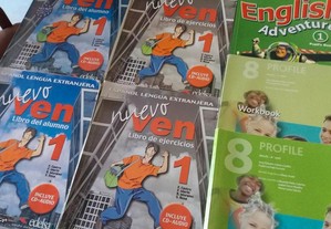 Livros escolares espanhol /ingles