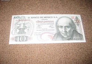 Nota do México "10 Pesos" UNC