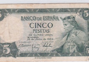Nota de 5 pesetas de 1954
