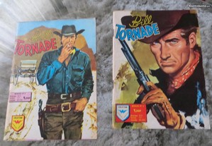 BD Bill Tornade - 2 livros Nº 2 e 3 - Ano 1975 - Le Shérif a Disparatu!... e Le Faux Dick Black
