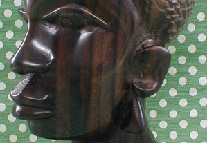 Busto de homem ou mulher em ébano 16x7cm