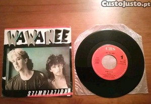 Disco Vinil Single 7'' 45 RPM Wa wa nee Stimulation PT 1985/1986