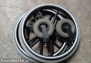 Material usado para cadeira de rodas.