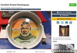 Cendrier Ernest Hemingway Cuba