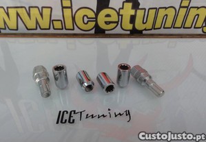 Porcas Lug Nuts de segurana com aperto interior 12 X 1.25, 35mm para Nissan, Suzuki, Volvo, Toyota, Etc