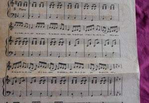 Partitura Musical A Rita e o Joaquim . Versos e música de António Viana.