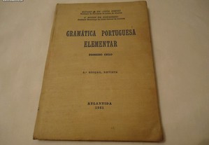 Livro Gramática Portuguesa Elementar primeiro ciclo 1961