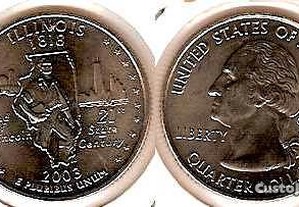 EUA - 1/4 Dollar 2003 "Illinois" - soberba