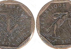 França - 2 Francs 1980 - soberba