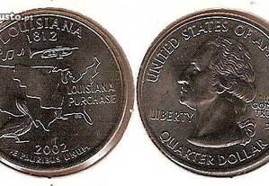 EUA - 1/4 Dollar 2002 "Louisiana" - soberba