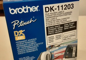 Caixa 300 Etiquetas 87x17mm Autocolantes Novas Brancas BROTHER DK-11203