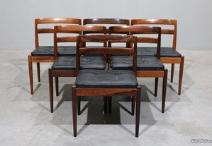 Cadeiras Kai Kristiansen em pau santo e couro