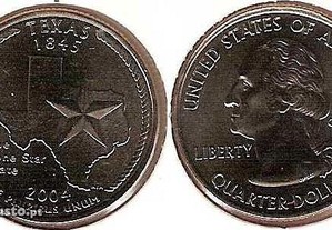 EUA - 1/4 Dollar 2004 "Texas" - soberba
