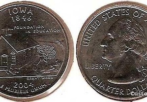 EUA - 1/4 Dollar 2004 "Iowa" - soberba